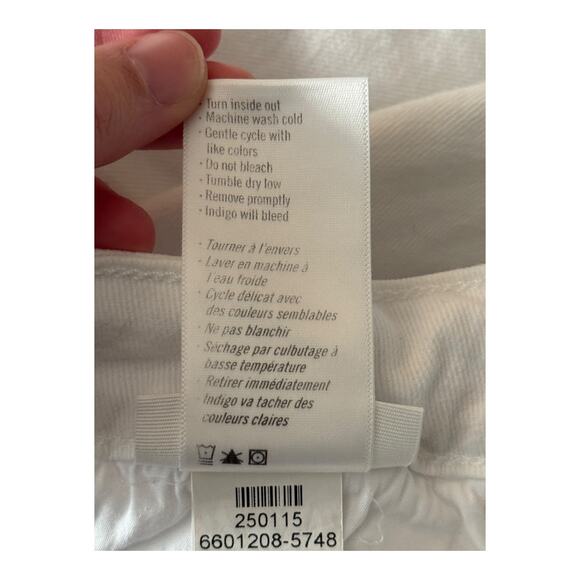 Paige Claudine Claudine Flared Ankle-Crop Jeans white size 32 - Picture 6 of 6